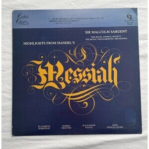 Highlights From Handel's Messiah: Sir Malcolm Sargent: Vinyl LP